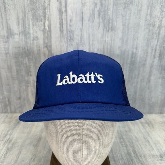 Labatts Blue Trucker Mesh Snapback Vtg Hat Cap - Picture 2 of 8